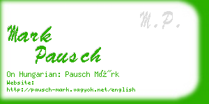 mark pausch business card